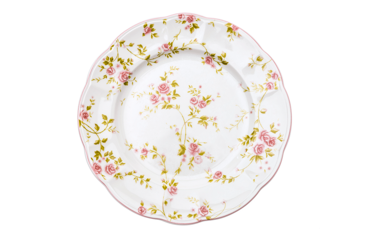 Vintage Floral Porcelain Plate