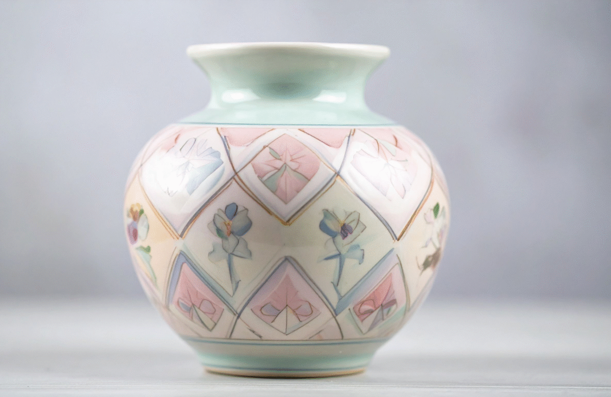 Pastel Floral Ceramic Pot