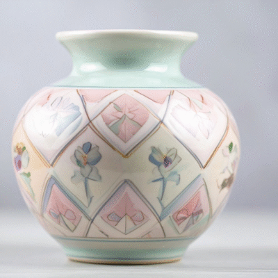 Pastel Floral Ceramic Pot