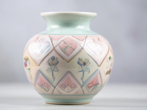 Pastel Floral Ceramic Pot