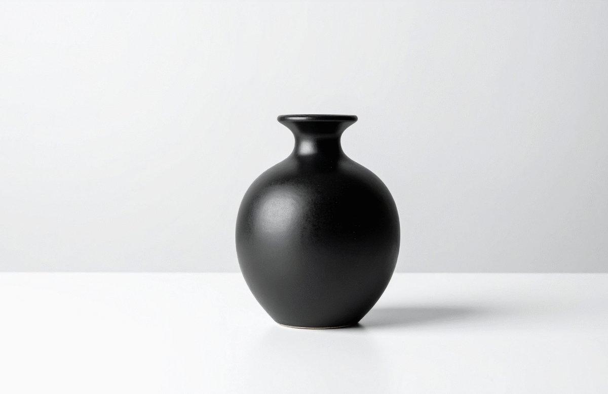 Modern Black Ceramic Vase Collection