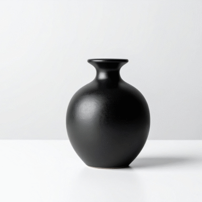 Modern Black Ceramic Vase Collection
