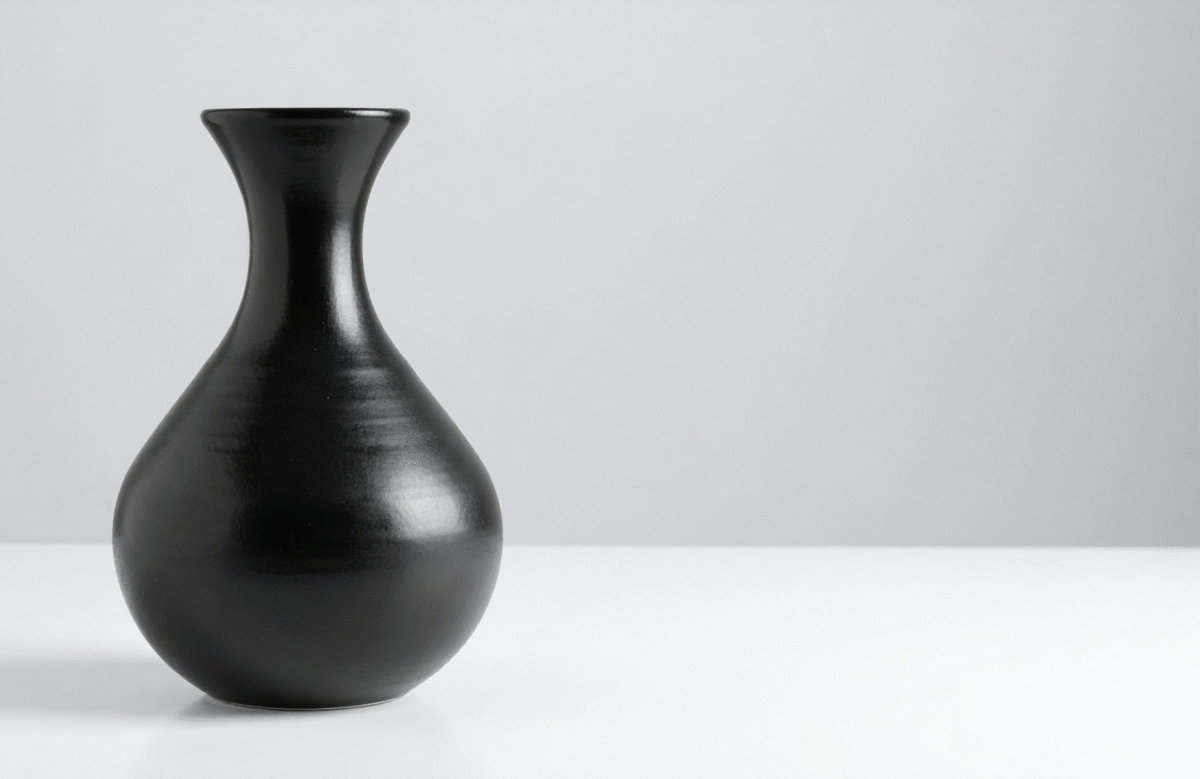 Modern Black Ceramic Vase Collection