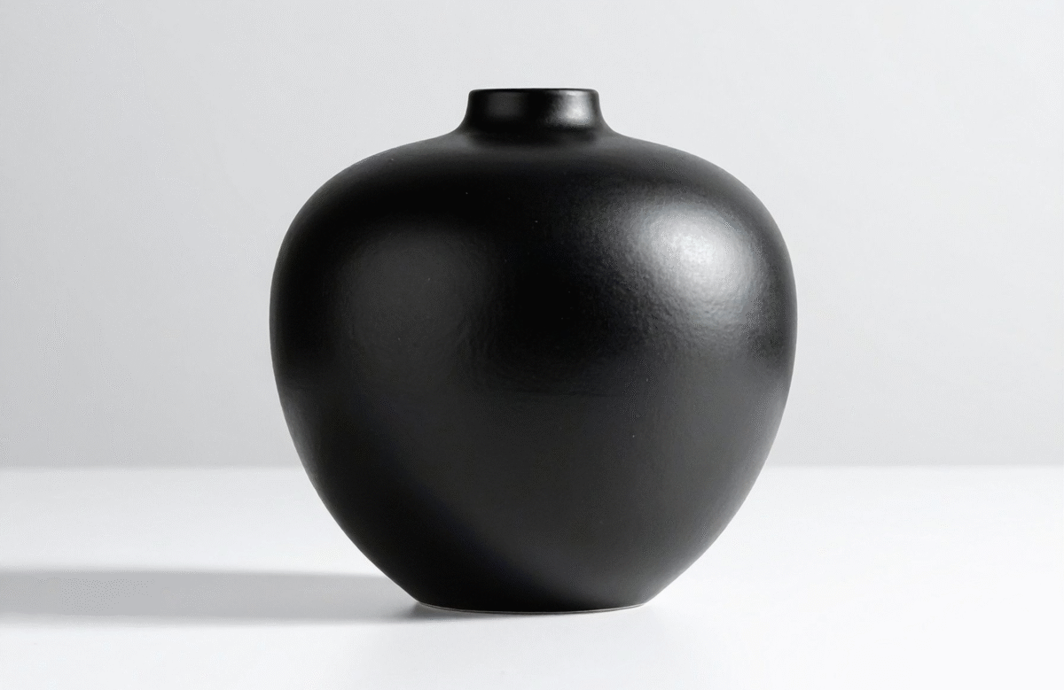 Modern Black Ceramic Vase Collection