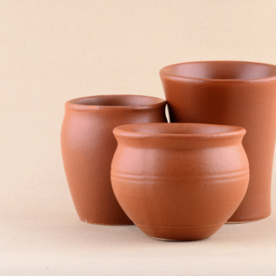 17 Classic Terracotta Textured Pots (Set of 3)