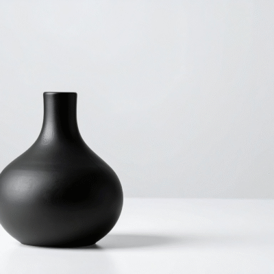 Modern Black Ceramic Vase Collection