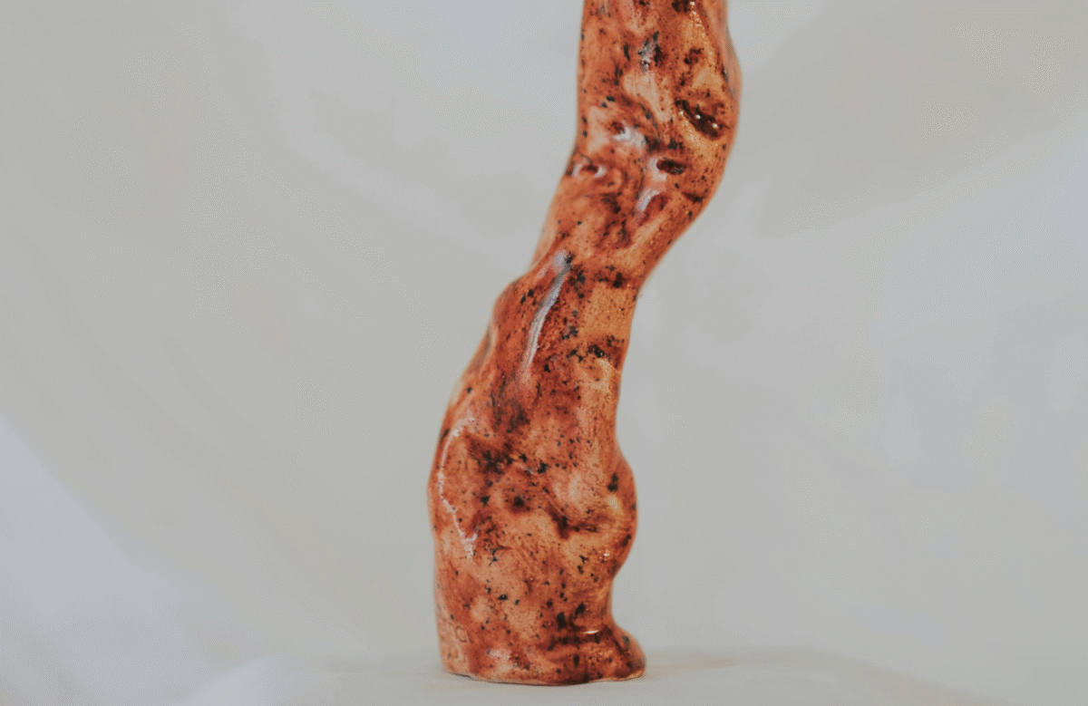 23 Rust-Glaze Organic Shape Ceramic Sculpture