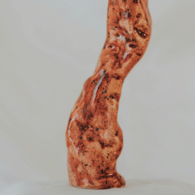 23 Rust-Glaze Organic Shape Ceramic Sculpture