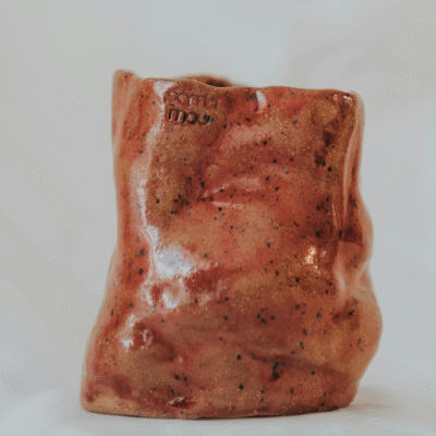 25 Rust-Glaze Organic Shape Ceramic Sculpture