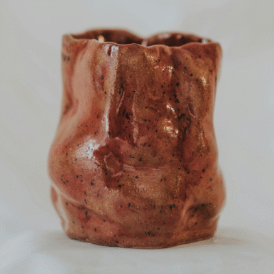 26 Rust-Glaze Organic Shape Ceramic Sculpture